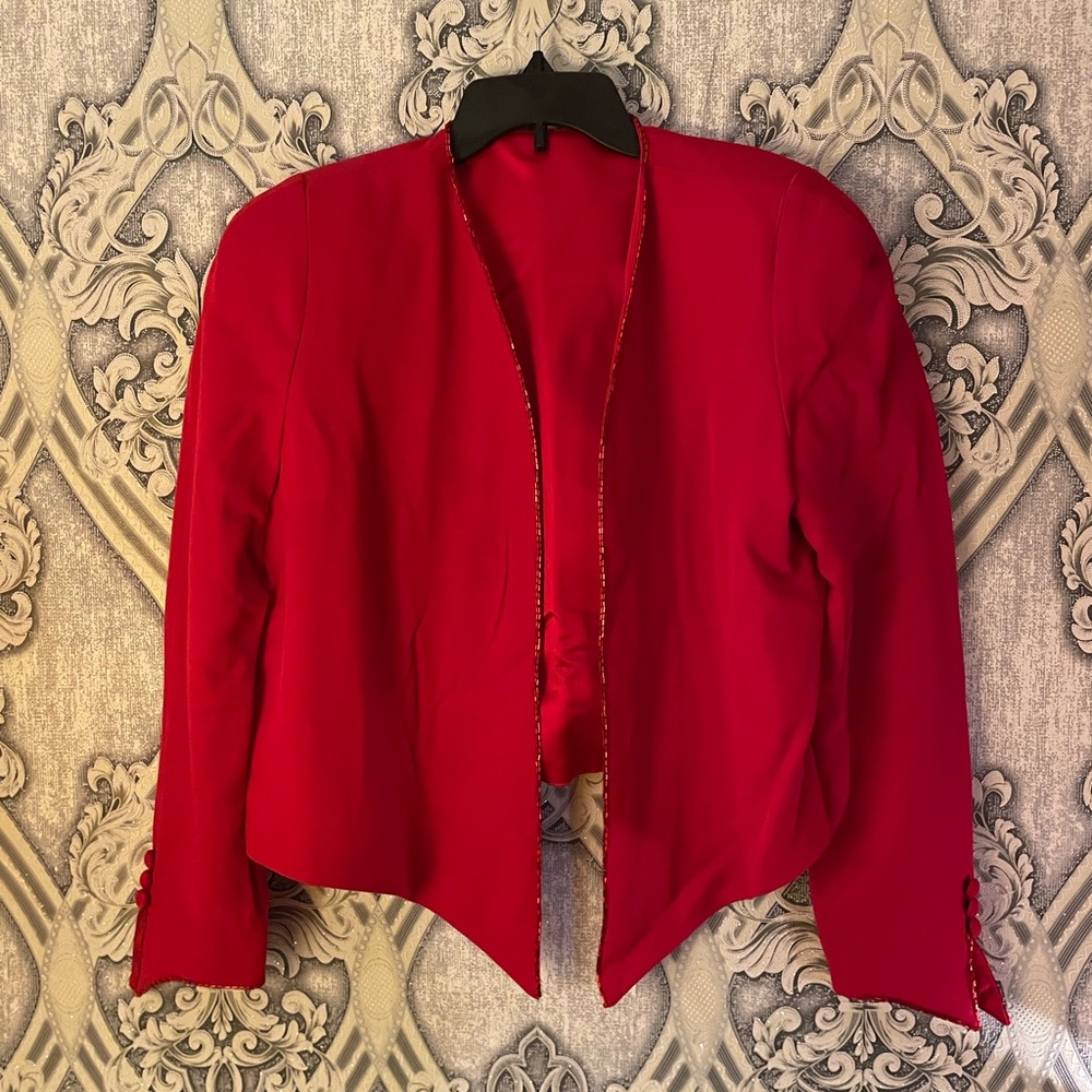 Raul Blanco New York Vintage 1980s Red Blazer Jacket Gorgeous!! VINTAGE!
